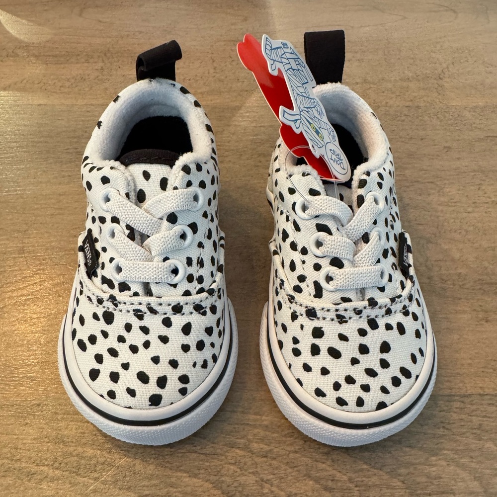 NWT NIB Vans Era Elastic La Dalmatian Black/True White Size 2.5